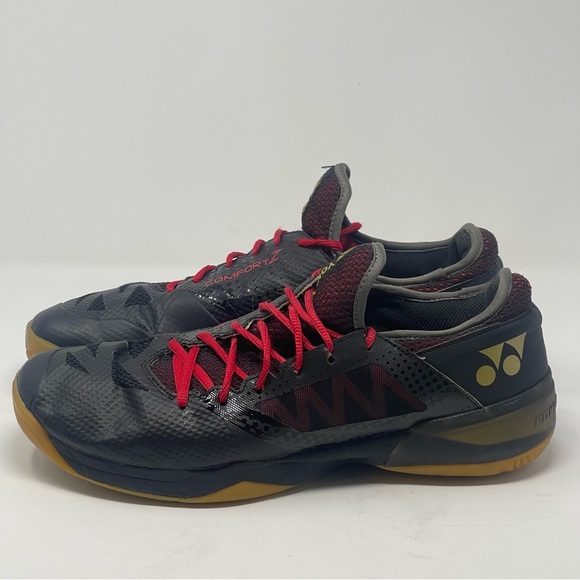 Yonex Comfort Z2 Badminton Shoes Mens 12 Black Red Power Cushion Lace Up main image 8